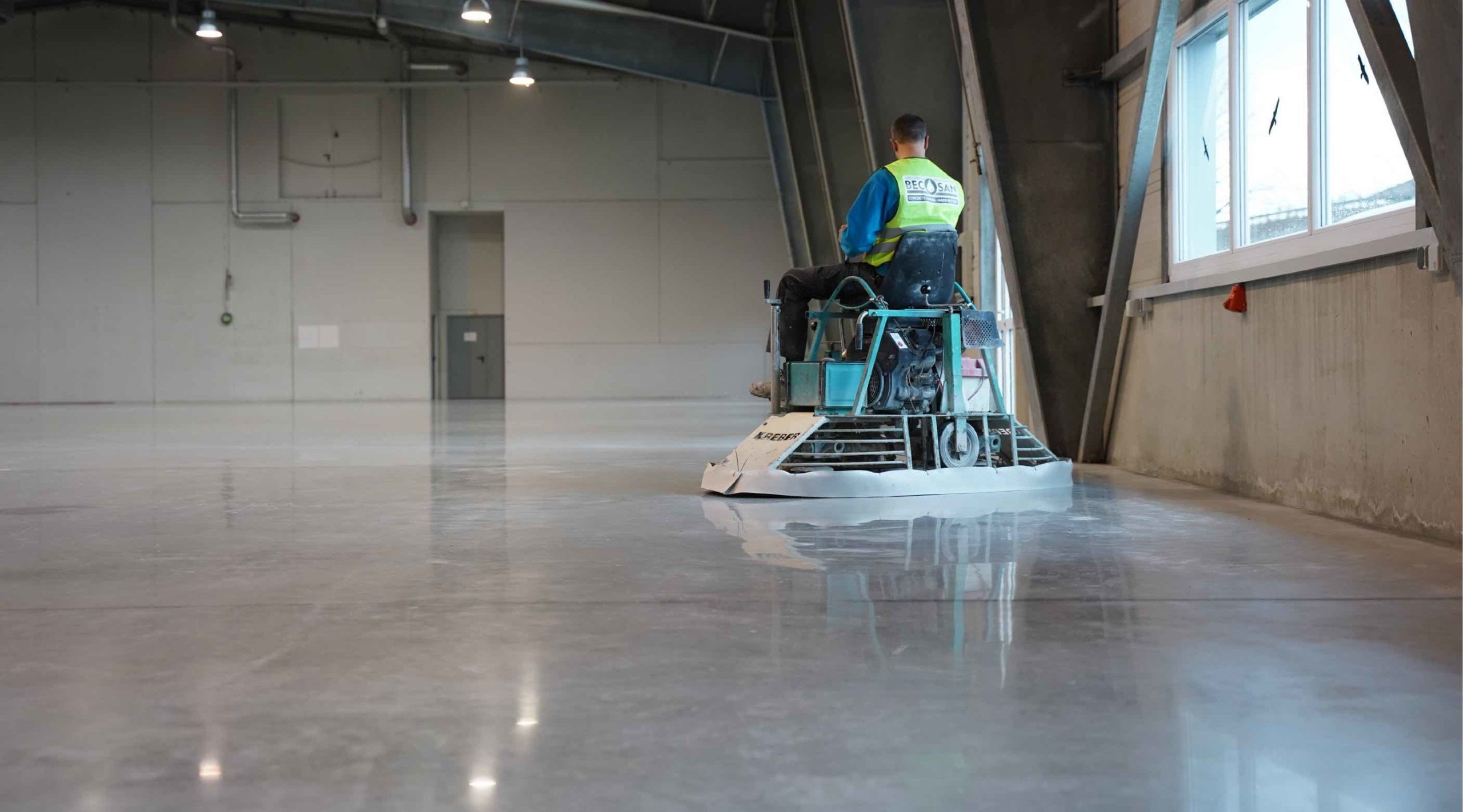 Grinding concrete floor