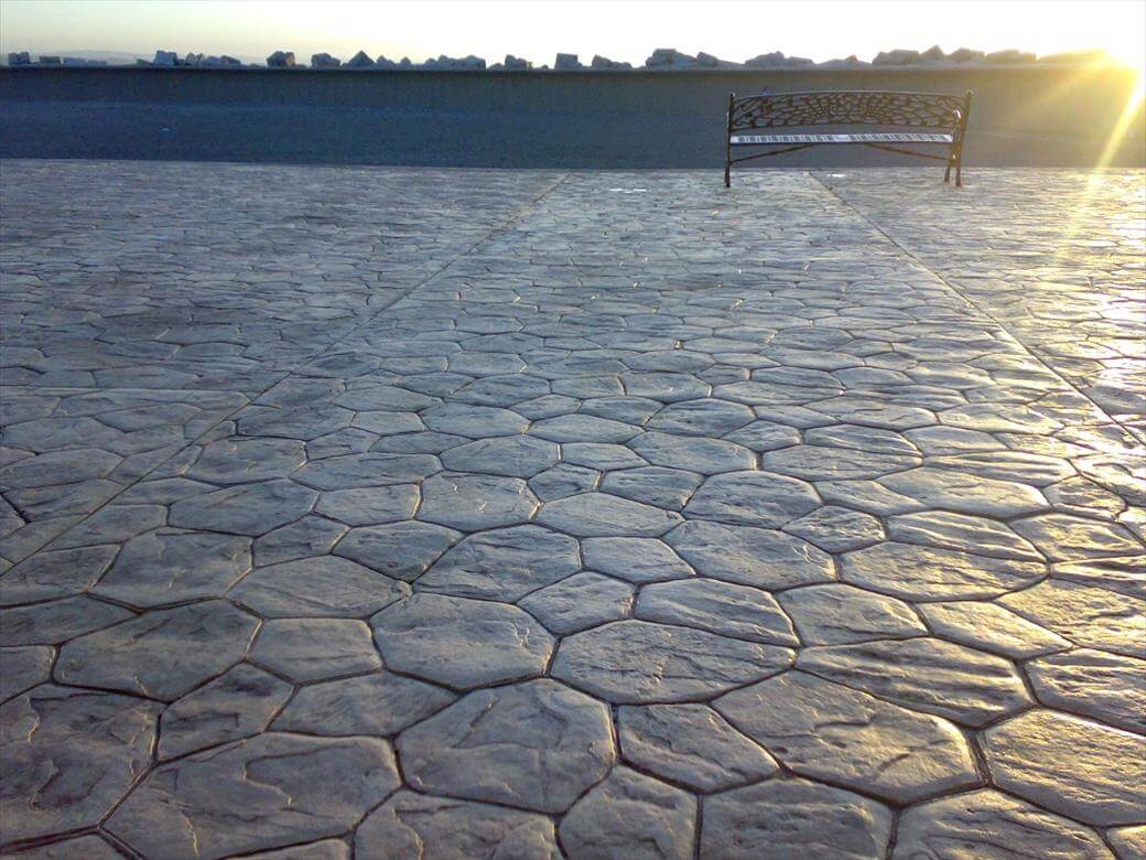 stone pattern stamped concrete 