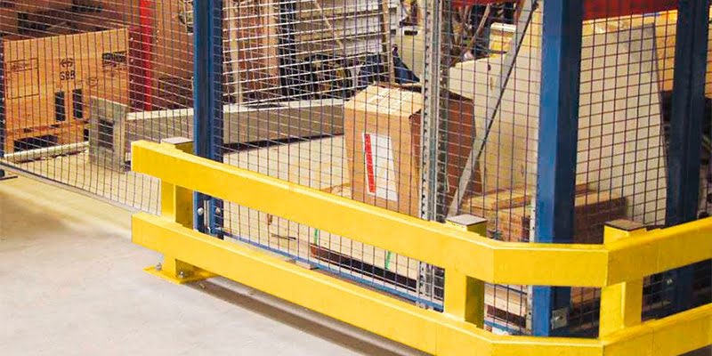 Industrial guardrail barrier