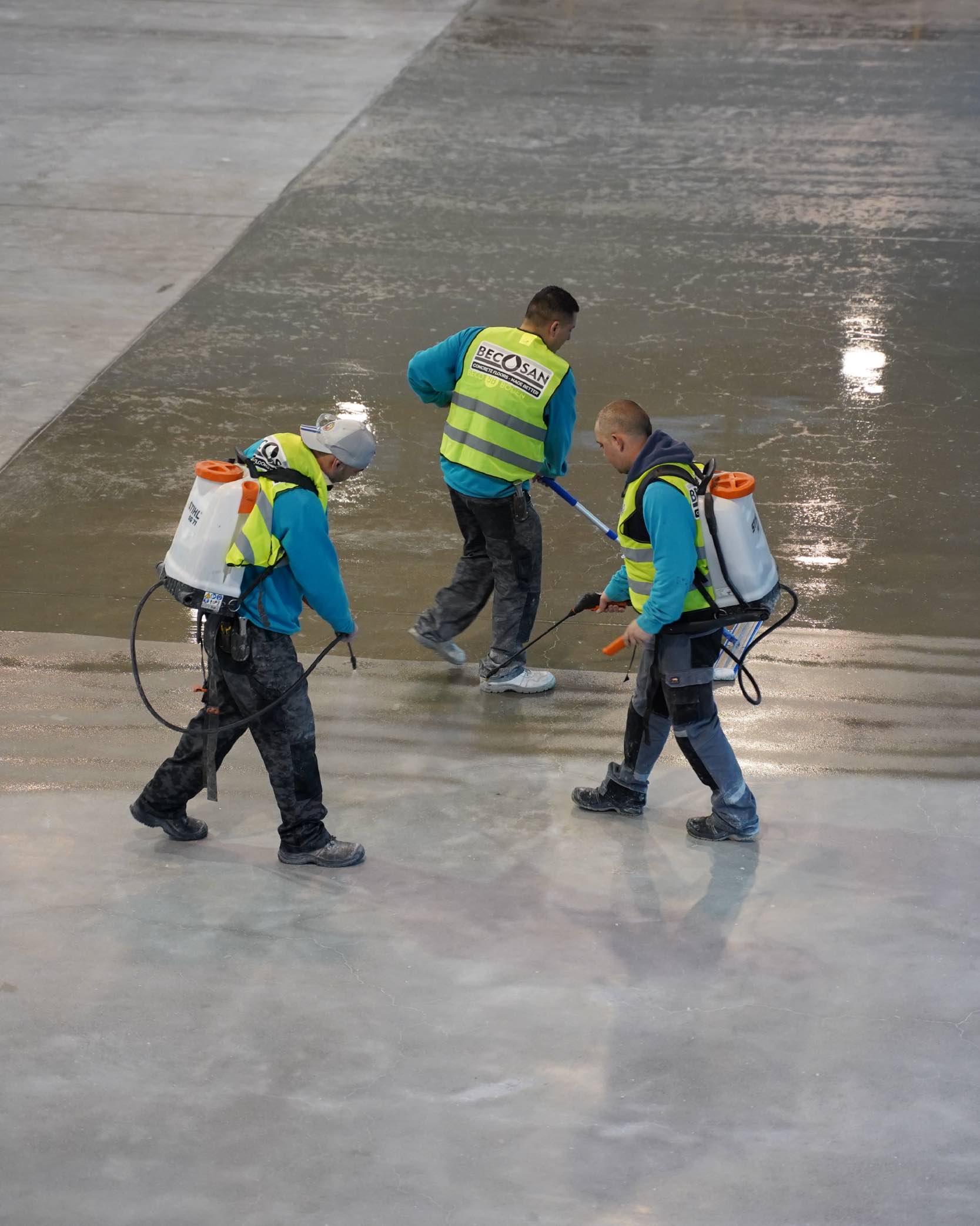 concrete floor densification before polish