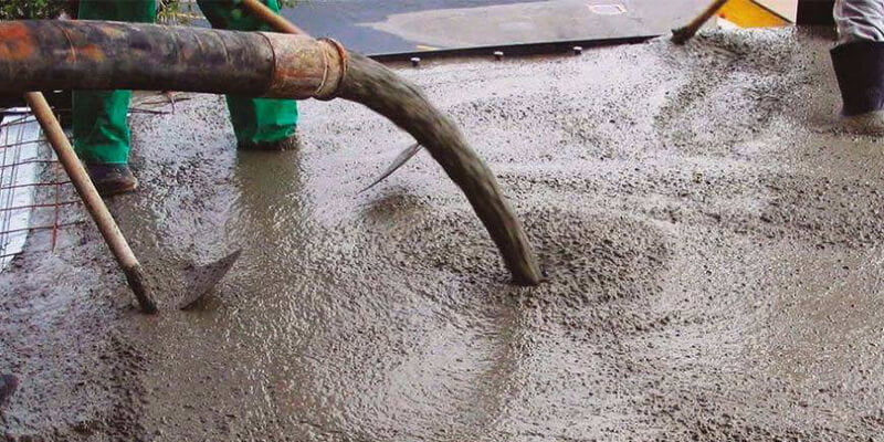 Fresh Concrete from a Hose
