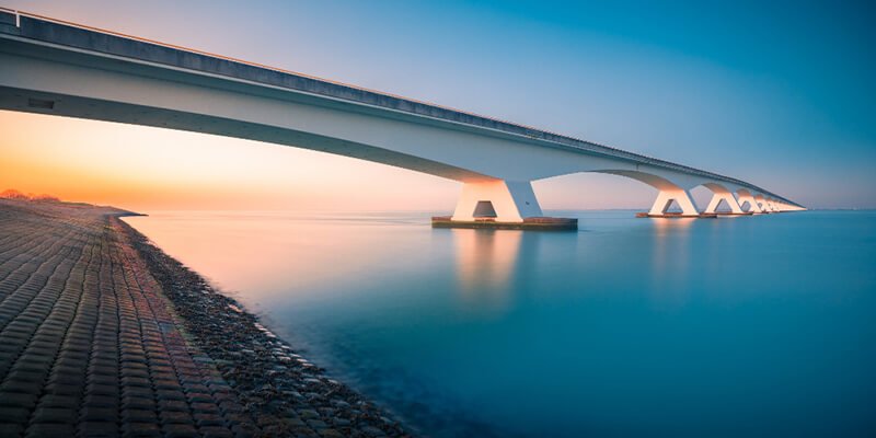 Bridges with fresh concrete