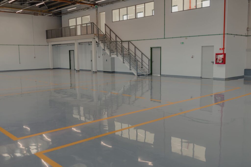 Epoxy Floors With Coloured Markings