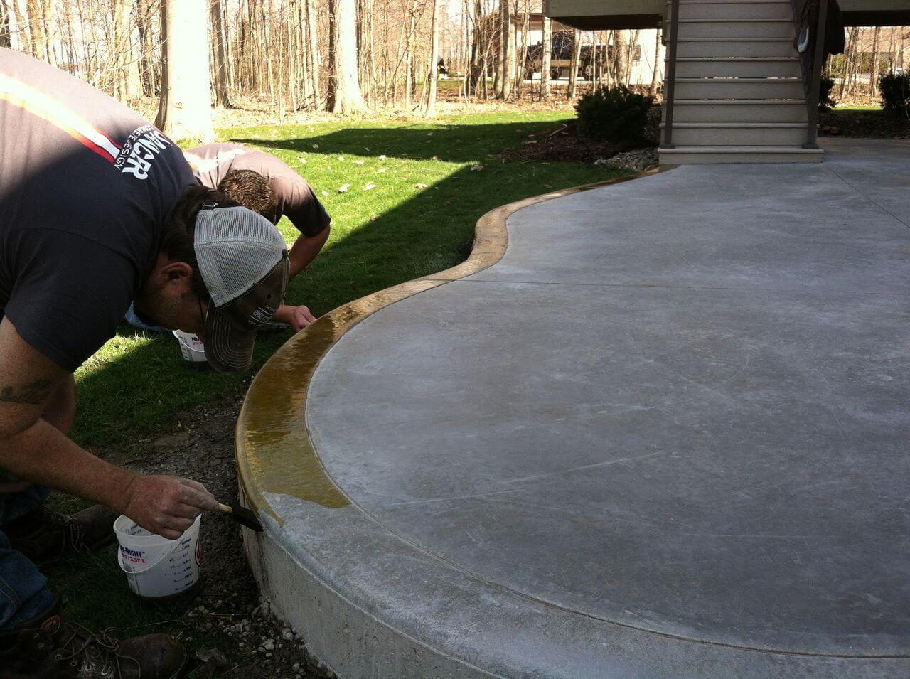 Apply Acid To Color Concrete