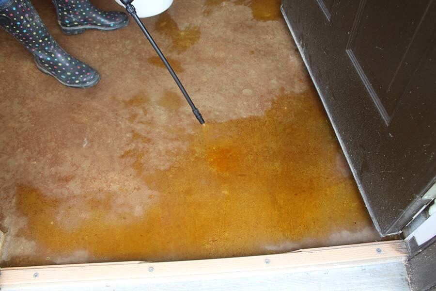 Spray Application For Acid Stained Concrete