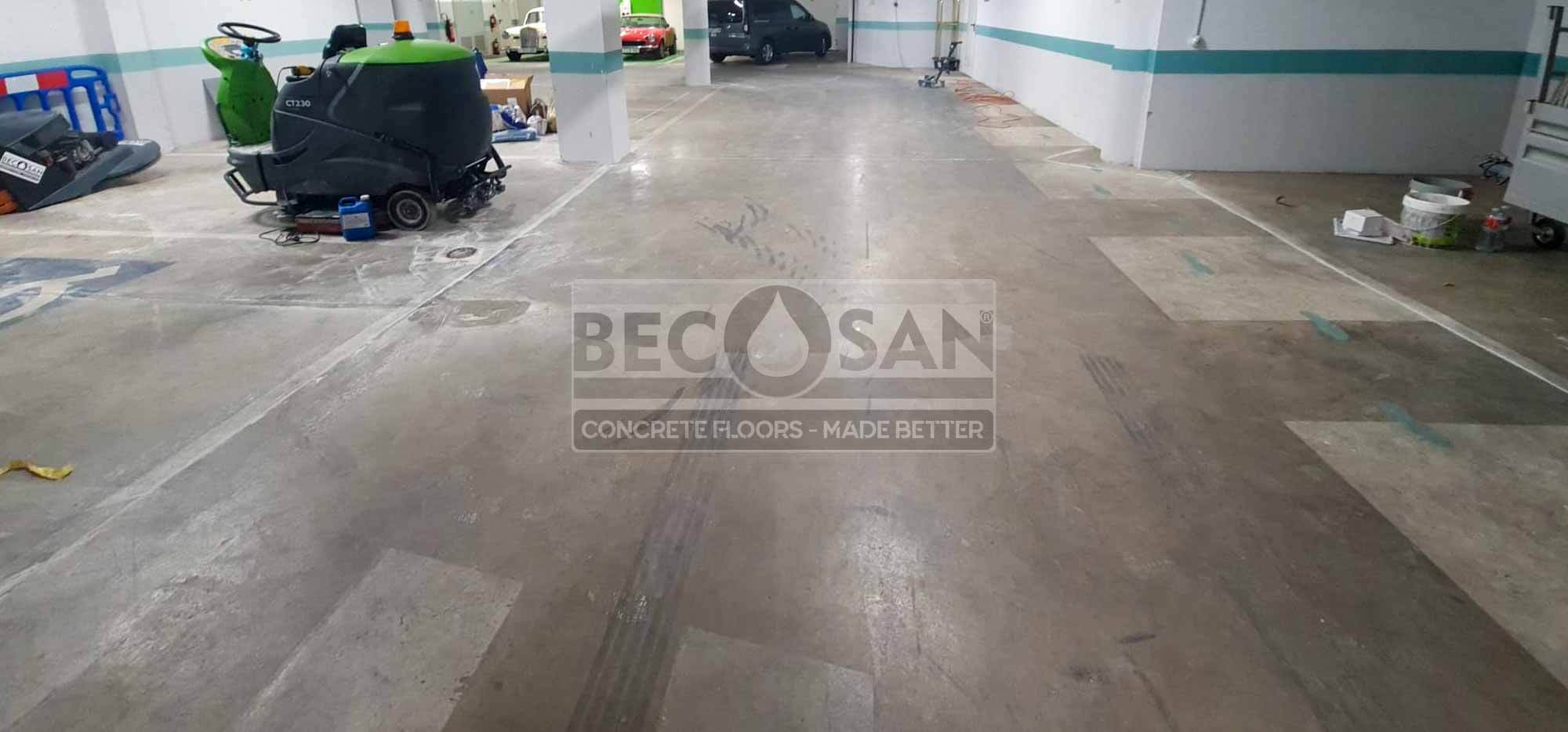 Betonpflaster Betonparkplatz Sehr Schmutzig