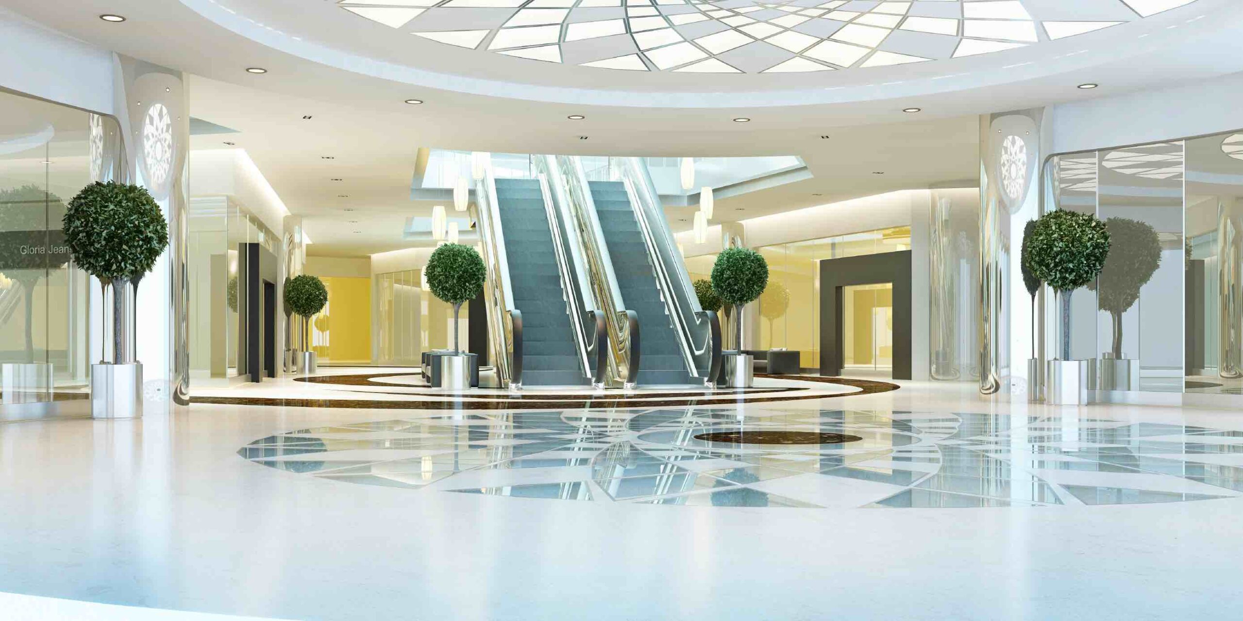 Plancher du centre commercial