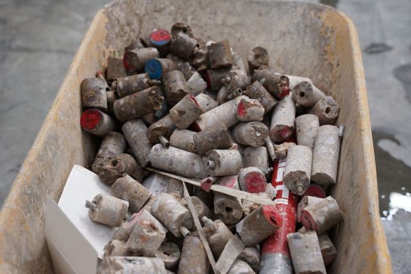 Scrap From The Removal Of Anchors And Screws From The Ground